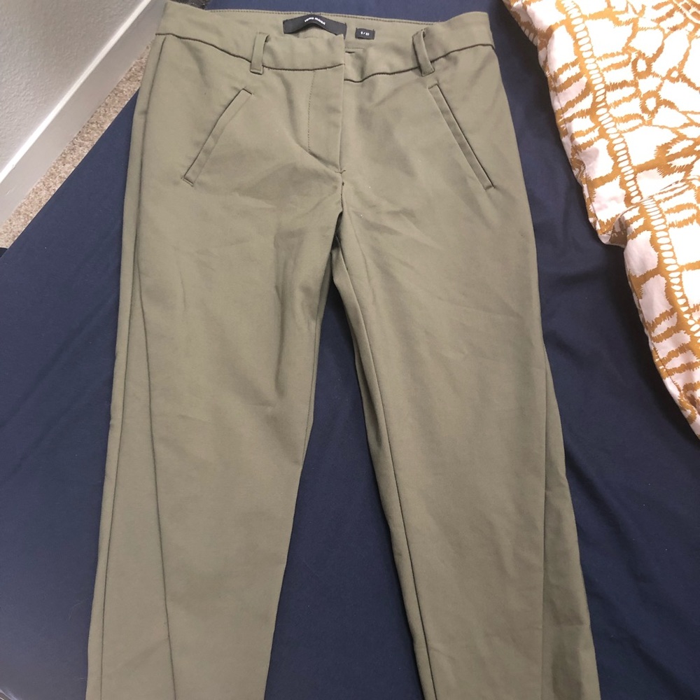 Olive Green cropped Dress Pants/Slacks
